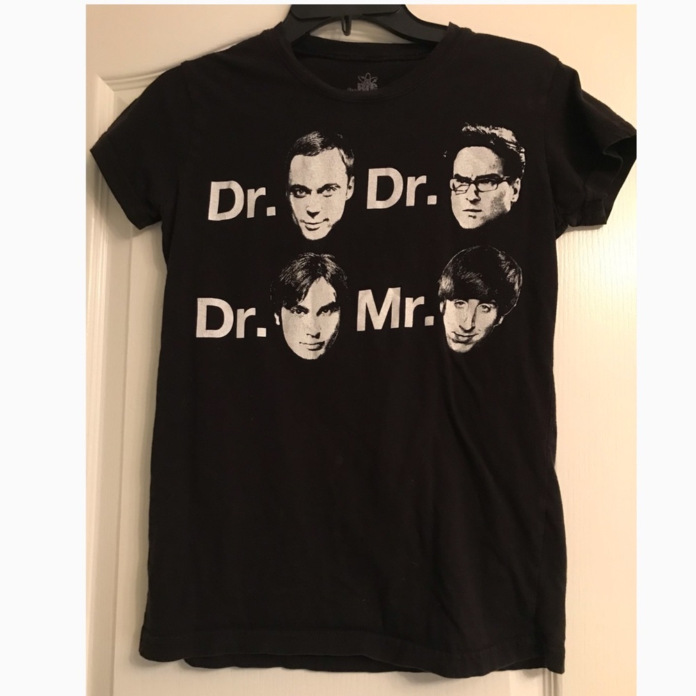 Big Bang Theory “Dr. Dr. Dr. Mr.” Black T-Shirt